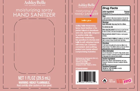AshleyBelle Moisturizing Hand Sanitizer Bellini Glow 포장