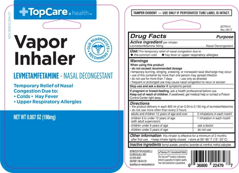 Vapor Inhaler levmetamfetamine nasal decongestant, TopCare health 포장