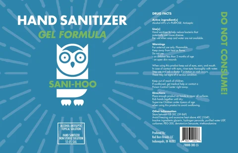 SaniHoo Gel Hand Sanitizer 포장