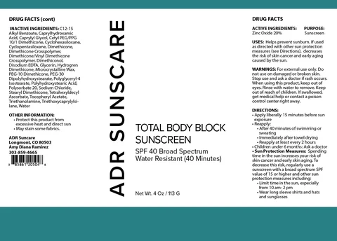 Total Body Block Sunscreen 포장