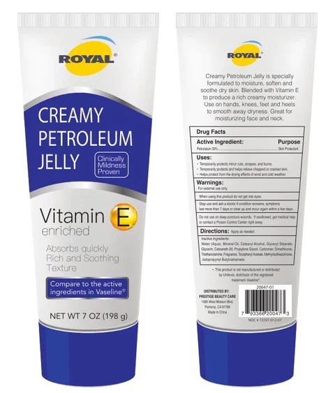 Royal Creamy Petroleum Jelly packaging