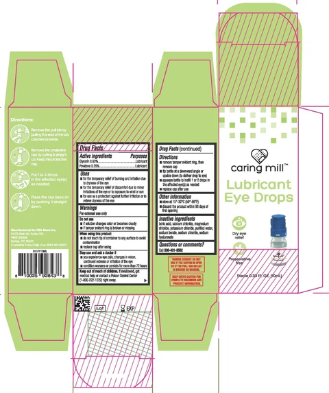 Caring Mill Lubricant Eye Drops 포장