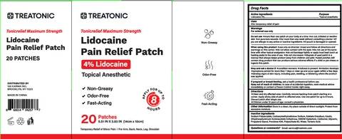 Treatonic LIDOCAINE PAIN RELIEF packaging