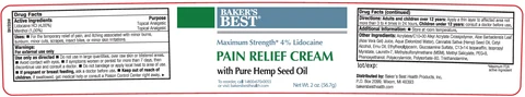 BAKERS BEST Pain Relief with Pure Hemp Seed Oil 포장