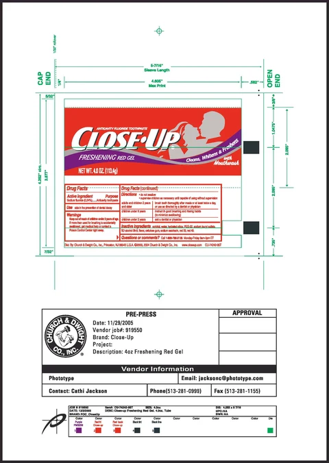 Close Up Anticavity Toothpaste 포장