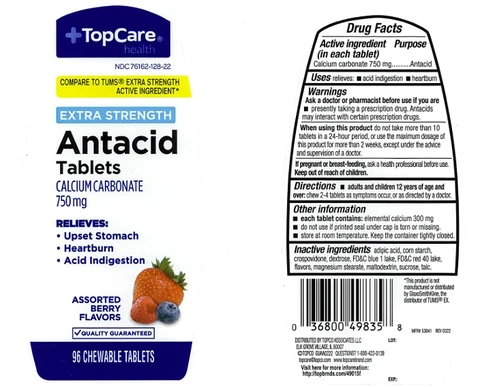 TopCare Extra Strength AntacidExtra Strength Antacid Assorted Berry packaging