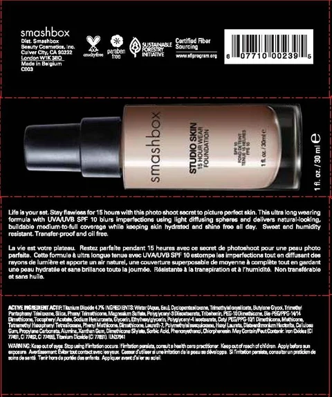 STUDIO SKIN15 HOUR WEAR FOUNDATION SPF10 포장