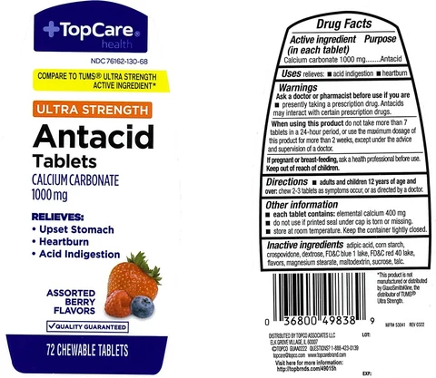 TopCare Ultra Strength Antacid Assorted Berry packaging