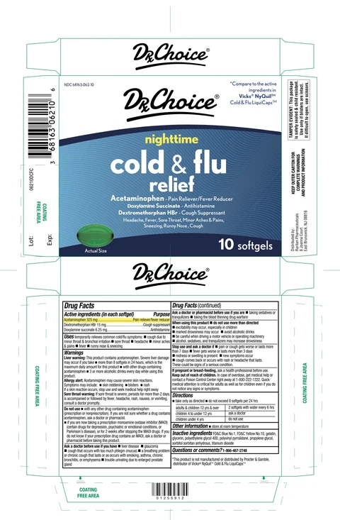 DRX CHOICENIGHTTIME COLD and FLU RELIEF 포장