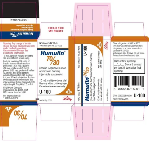 Humulin 70/30 / Humulin 70/30 KwikPen 포장