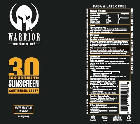 United Spirit of America (Warrior)Broad Spectrum SPF 30 포장
