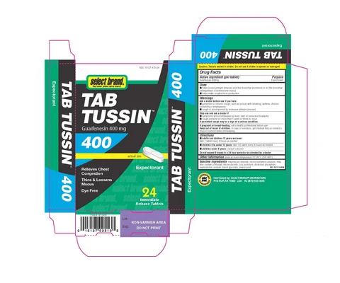 Select Brand Tab Tussin 포장