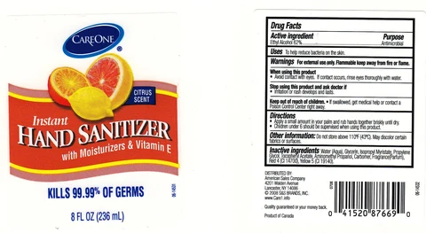 INSTANT HAND SANITIZER packaging