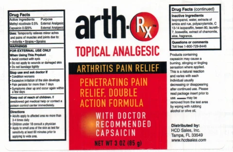 Arth RX Topical Analgesic 포장