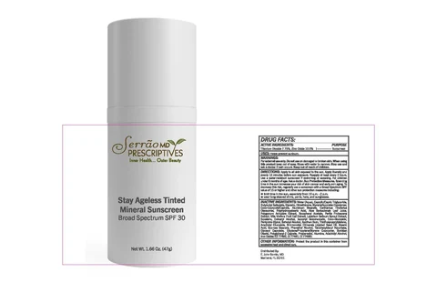 Stay Ageless Tinted Mineral Sunscreen Broad Spectrum SPF 30 packaging