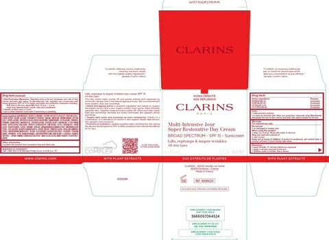 CLARINS - MULTI-INTENSIVE JOUR SUPER RESTORATIVE DAY BROAD SPECTRUM - SPF 15 - SUNSCREEN 포장
