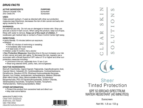 Sheer Tinted Protection 포장