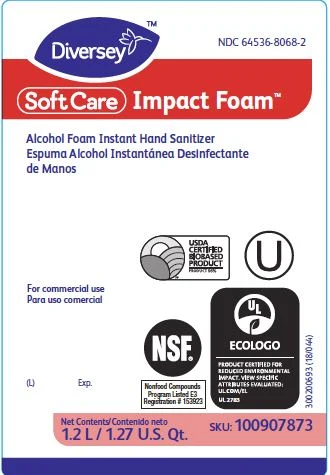 Soft Care Impact Foam Alcohol Foam Instant Hand Sanitizer 포장