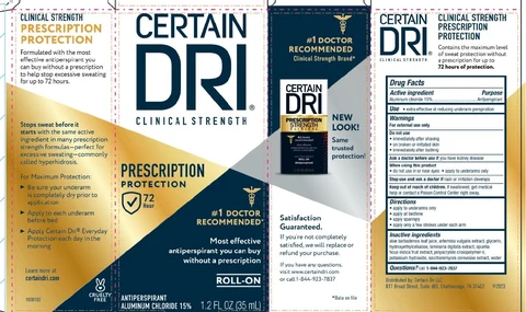 Certain Dri Clinical Strength Roll On 포장