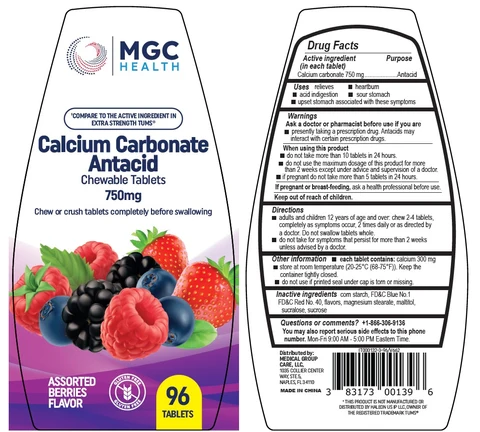MGC Health Calcium Carbonate AntacidAssorted Berries 포장