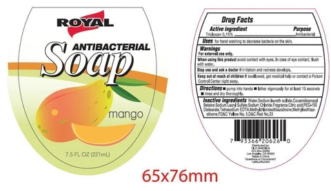 Royal Antibacterial (mango) packaging
