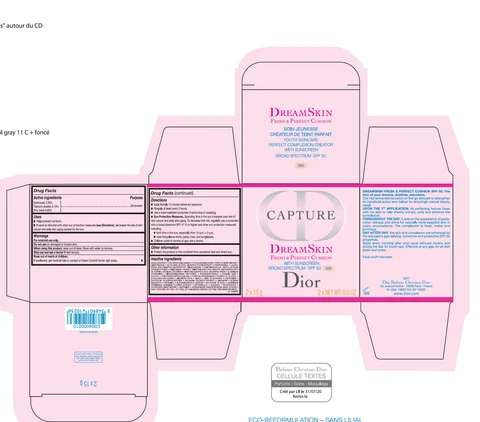CAPTURE DREAMSKIN FRESH and PERFECT CUSHION WITH SUNSCREEN BROAD SPECTRUM SPF 50 010 packaging
