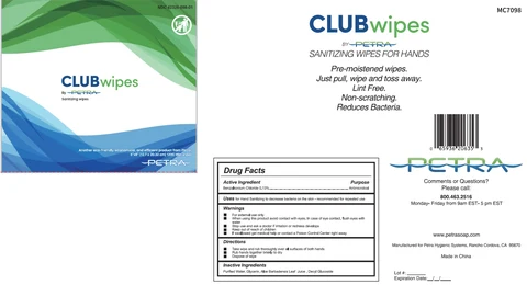 Club Wipes Alcohol Free Antimicrobial Cleaning Wipes 포장