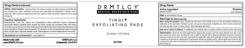 TINGL EXFOLIATING PADS 포장
