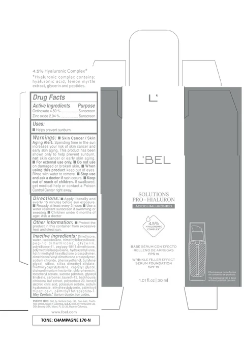 LBEL SOLUTIONS PRO-HIALURON BASE SERUM CON EFECTO RELLENO DE ARRUGAS FPS 15 WRINKLE FILLER EFFECT SERUM FOUNDATION SPF 15 CAPUCCINO 310-C / LBEL SOLUTIONS PRO-HIALURON BASE SERUM CON EFECTO RELLENO DE ARRUGAS FPS 15 WRINKLE FILLER EFFECT SERUM FOUNDATION SPF 15 BEIGE 220-C / LBEL SOLUTIONS PRO-HIALURON BASE SERUM CON EFECTO RELLENO DE ARRUGAS FPS 15 WRINKLE FILLER EFFECT SERUM FOUNDATION SPF 15 LATTE 180-F / LBEL SOLUTIONS PRO-HIALURON BASE SERUM CON EFECTO RELLENO DE ARRUGAS FPS 15 WRINKLE FILLER EFFECT SERUM FOUNDATION SPF 15 ALMENDRA 230-N / LBEL SOLUTIONS PRO-HIALURON BASE SERUM CON EFECTO RELLENO DE ARRUGAS FPS 15 WRINKLE FILLER EFFECT SERUM FOUNDATION SPF 15 CHAMPAGNE 170-N packaging