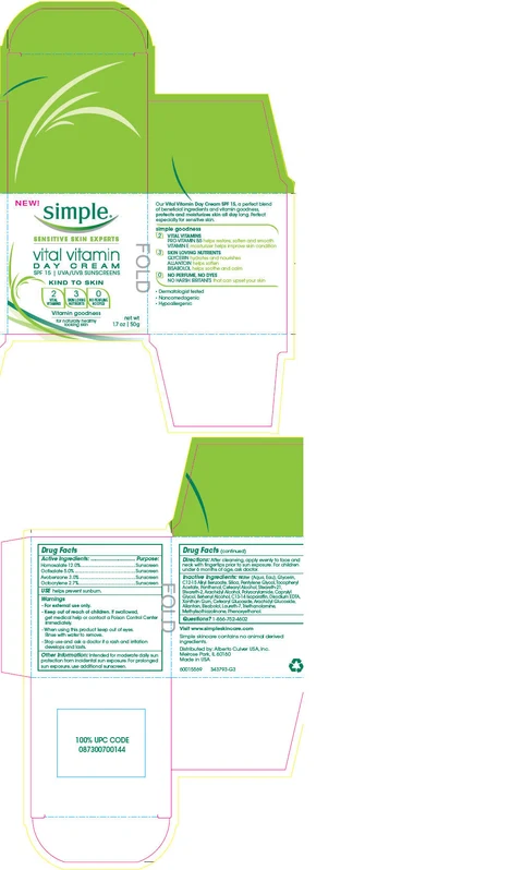 Simple Vital Vitamin Day SPF 15 포장