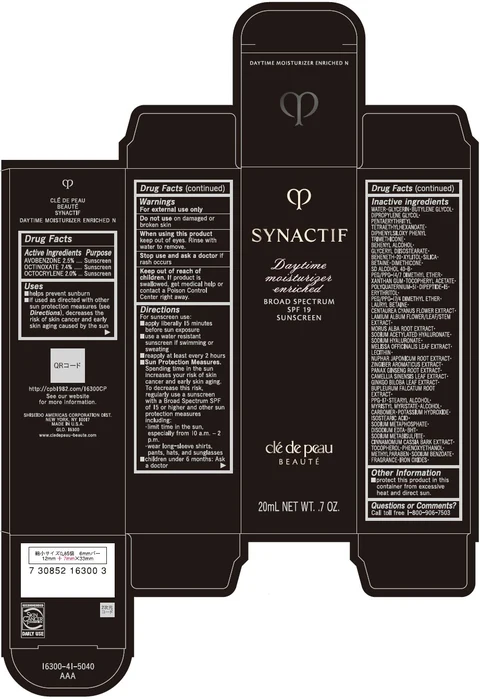cle de peau BEAUTE SYNACTIF DAYTIME MOISTURIZER ENRICHED n (Refill) packaging