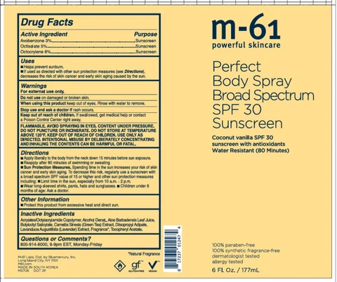 m61 Perfect Body Broad Spectrum SPF 30 Sunscreen 포장