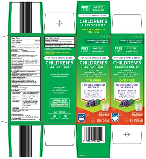 childrens allergy relief packaging