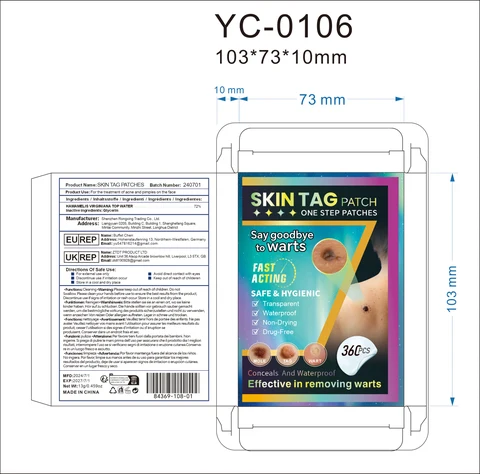 Skin tag patches packaging