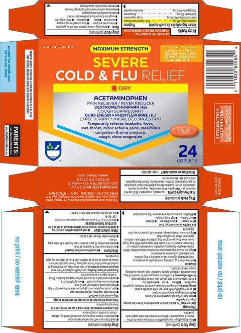 Cold and Flu ReliefSevere Daytime 포장