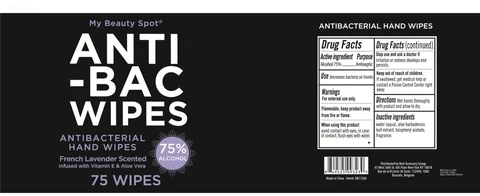 BB1720A ANTIBACTERIAL HAND WIPES FRENCH LAVENDER SCENTED 포장