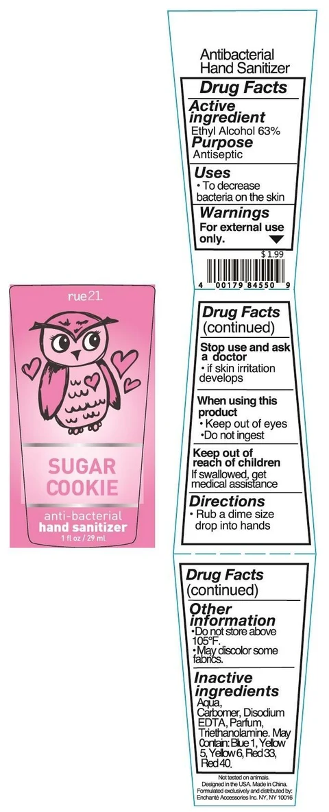 RUE 21 Sugar Cookie Anti Bacterial Hand Sanitizer 포장