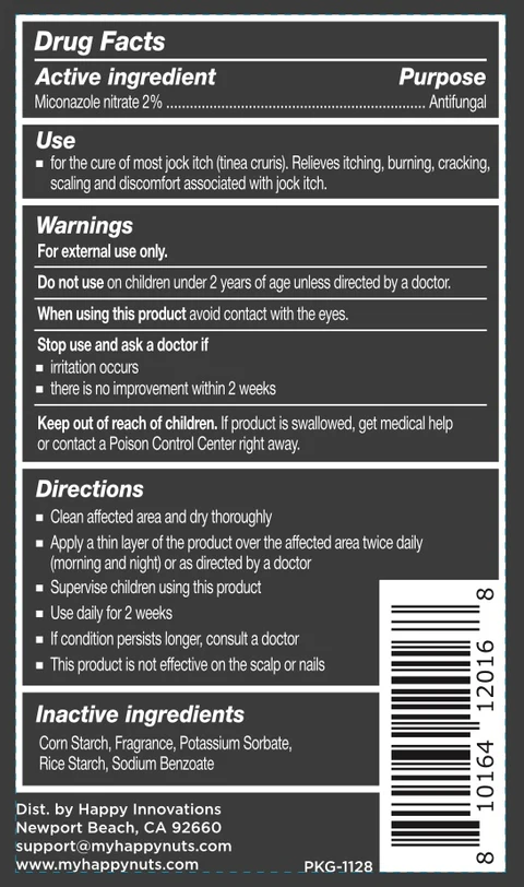 Happy Nuts Drug Facts Panel
