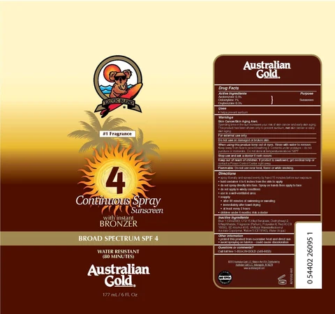 Australian GoldBroad Spectrum SPF 4 포장