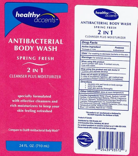 Healthy Accents Antibacterial Body WashSpring Fresh packaging