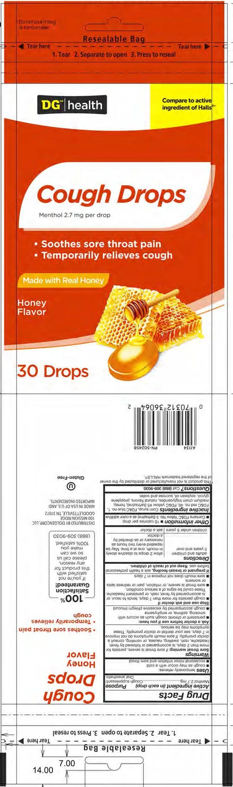 Honey Cough Drops 포장