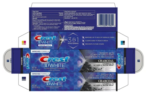 Crest 3D WhiteCharcoal 포장