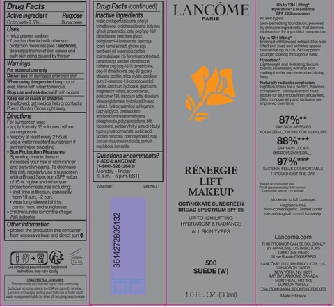 Lancome Paris Renergie Lift Makeup Broad Spectrum SPF 26 Sunscreen packaging