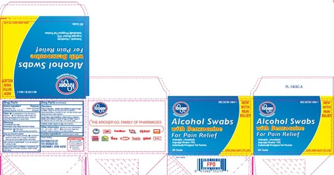 Alcohol Swabs with Benzocaine packaging