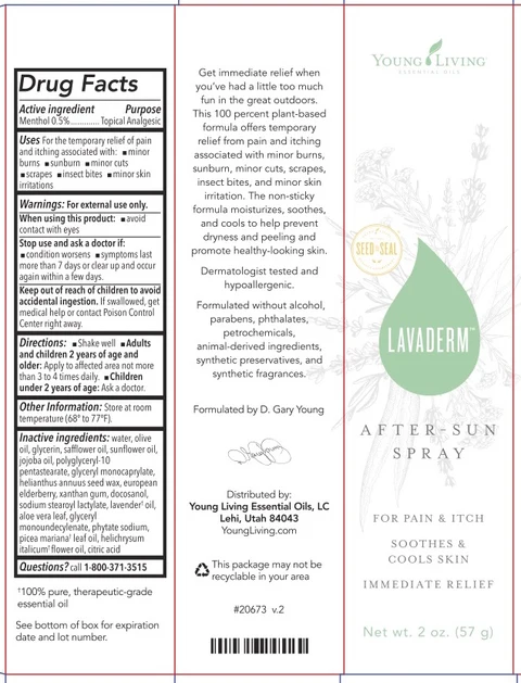 Lavaderm After SunFor Pain and Itching packaging