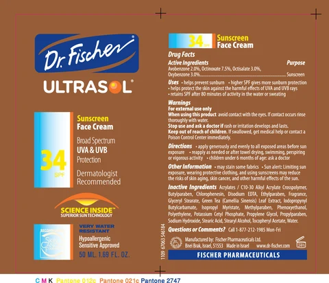 UltrasolSunscreenSunscreen Face Cream SPF 34 포장