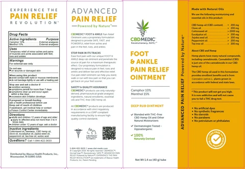 CBDMEDIC Foot and Ankle Pain Relief packaging