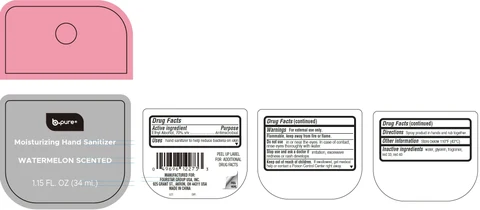 B Pure Moisturizing Hand Sanitizer Watermelon Scented 포장