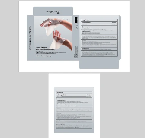 RoseMine Deep Collagen Anti Wrinkle Lifting Mask packaging