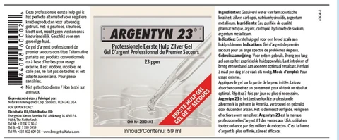Argentyn 23 Professionele Eerste Hulp Zilver Gel 포장
